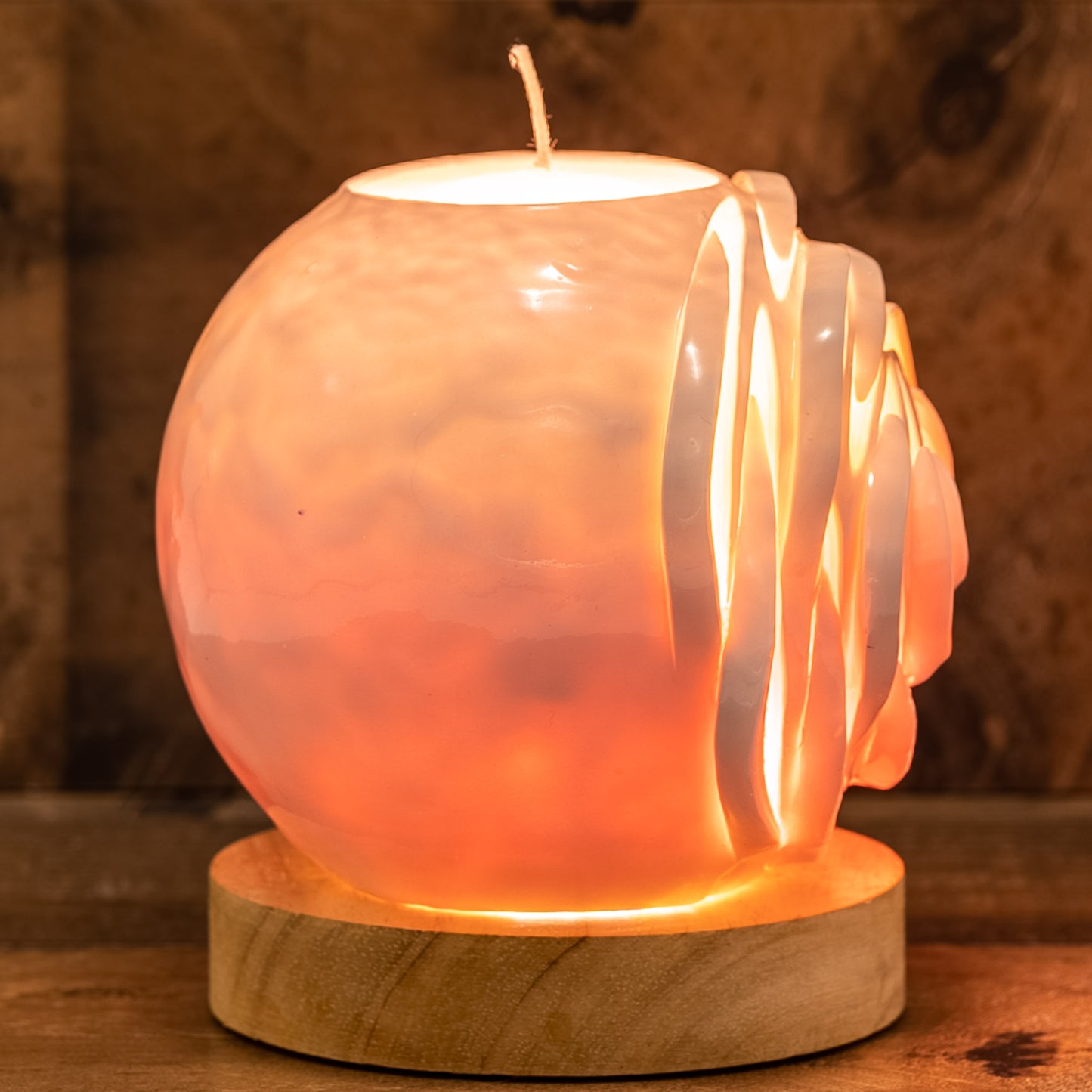 White 3D Rose (Sunset)